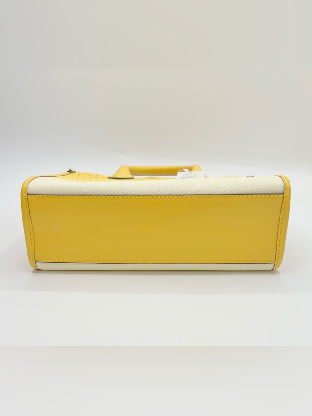 Michael Kors Mirella Small Satchel in Daisy Yellow Leather & Canvas - Picture 5 of 11